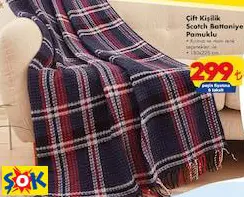 ÇİFT KİŞİLİK SCOTCH BATTANİYE PAMUKLU ÇİFT KİŞİLİK SCOTCH BATTANİYE PAMUKLU